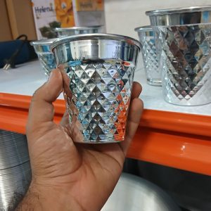 لیوان روحی چکشی طرح لوزی