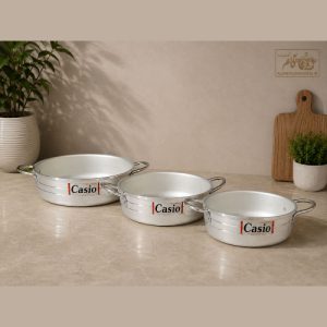 سرویس قابلمه 10 پارچه کاسیو طرح لبه چدن