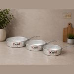 سرویس قابلمه 10 پارچه کاسیو طرح لبه چدن
